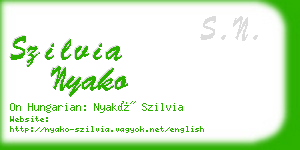 szilvia nyako business card